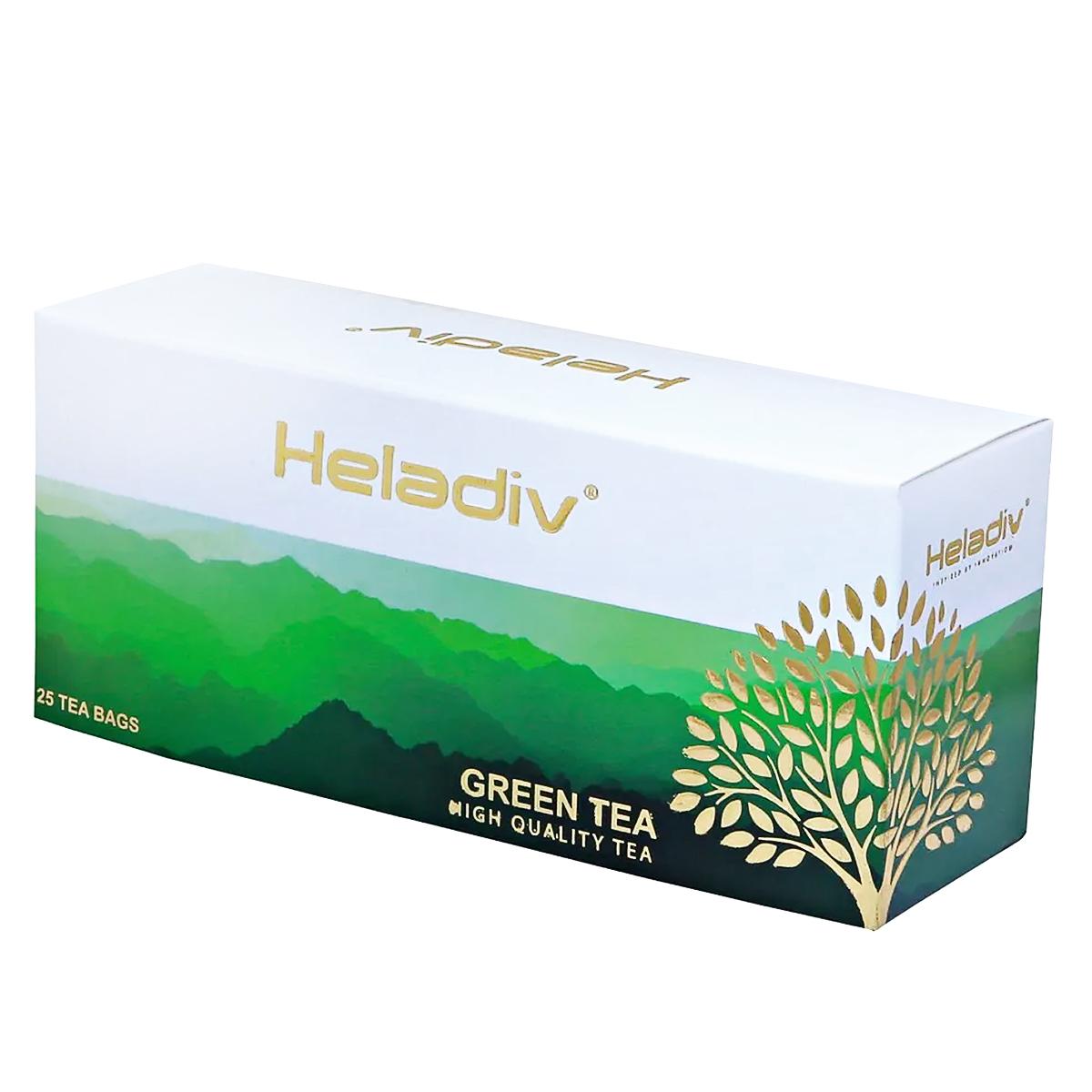 Чай зеленый Green Tea, Heladiv, в фильтр-пакетах, 25 шт х 2 г