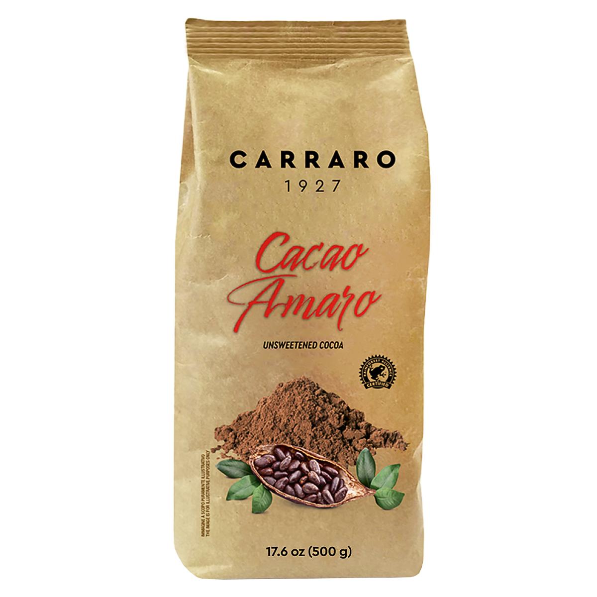 Какао растворимое, Carraro Cacao Amaro, 500 г