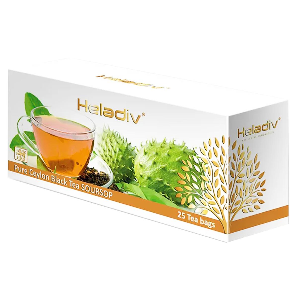 Чай черный Pure Ceylon Black Tea SOURSOP (с соу-сэпом), HELADIV, в фильтр-пакетах, 25 шт х 2 г