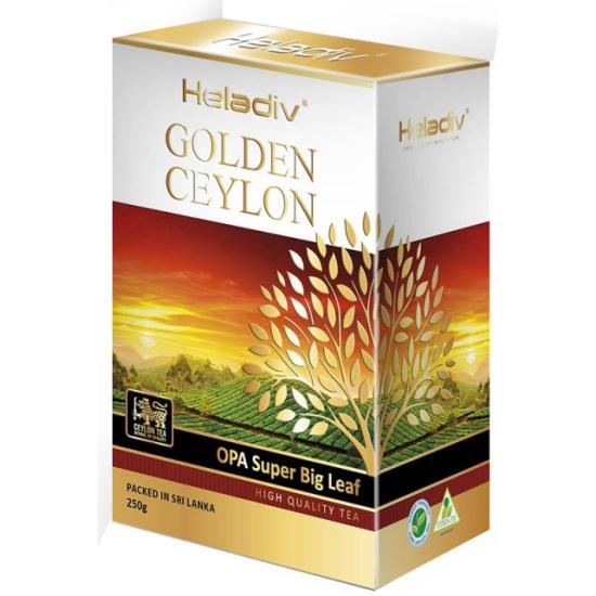 Чай черный Golden Ceylon OPA Super Big Leaf, HELADIV, 250 г