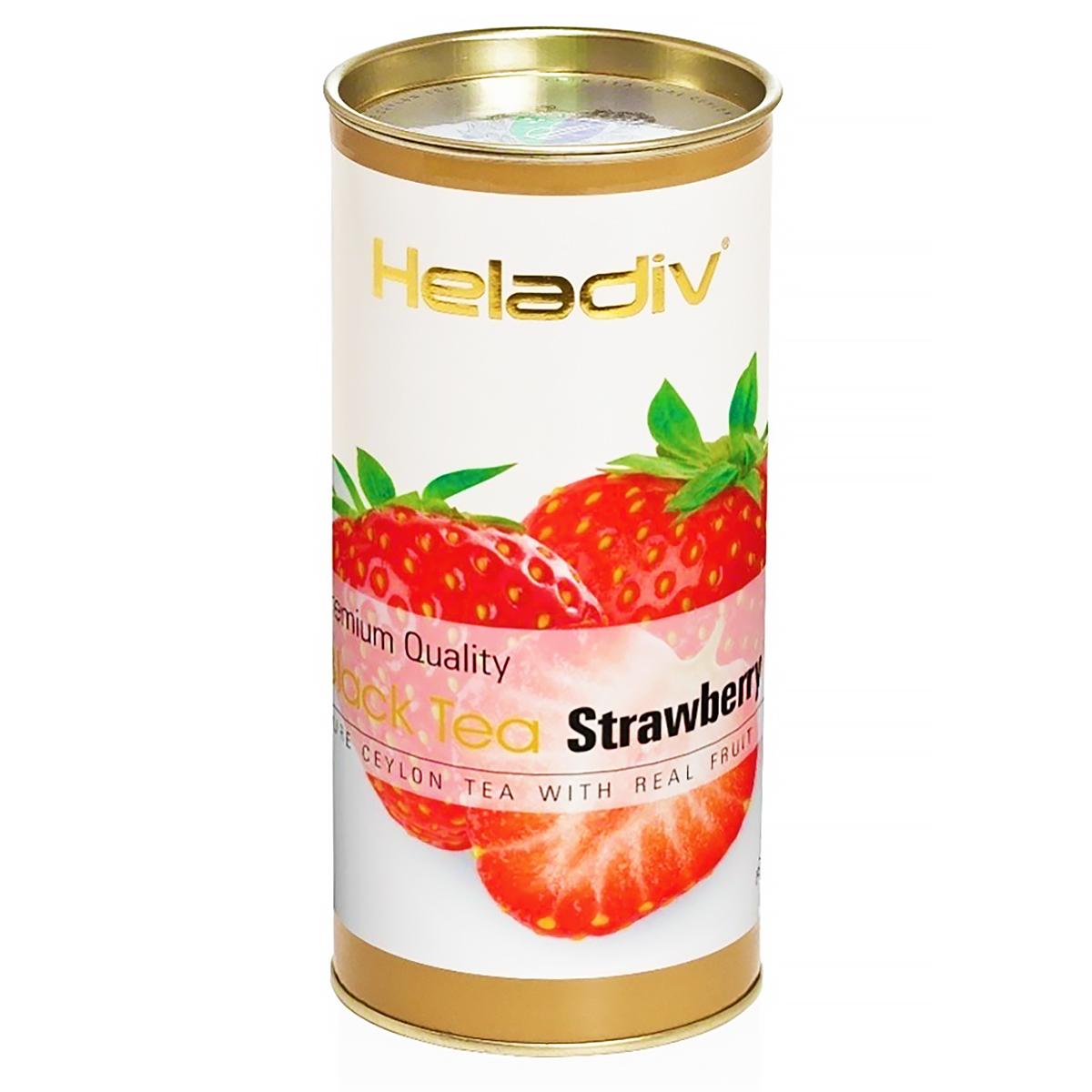 Чай черный Strawberry (Клубника), Heladiv, туба, 100 г