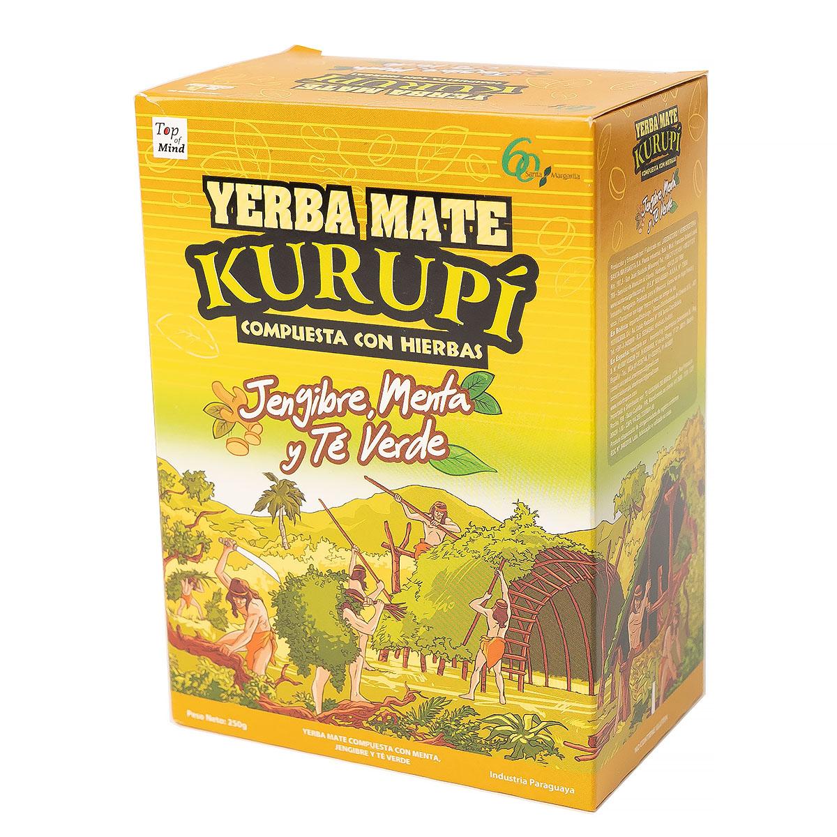 Мате Kurupi  Jengibre, Menta y Te Verde, 250 г