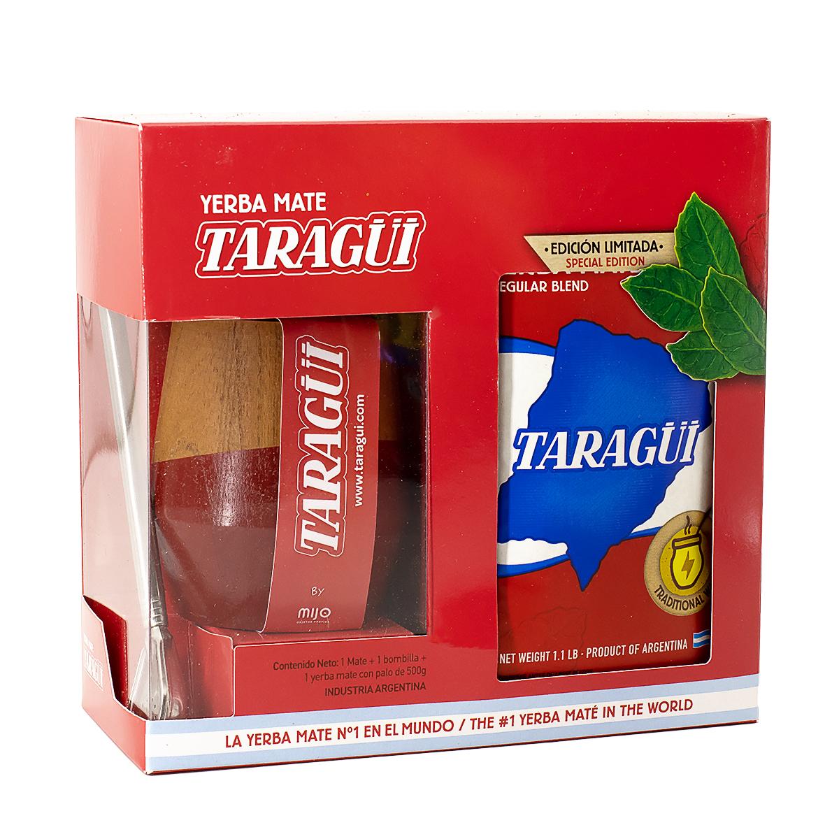 Набор для церемонии мате "Taragui Kit"_2 (Taragui 500 г + калабас (дерево) + бомбилья)