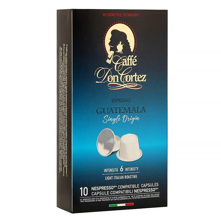 Кофе в капсулах GUATEMALA для кофемашин Nespresso, Don Cortez, 10 шт