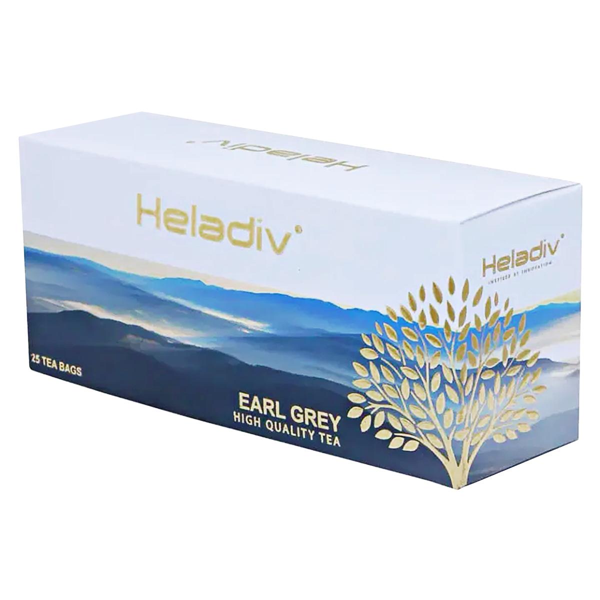 Чай черный Earl Grey, Heladiv, в фильтр-пакетах, 25 шт х 2 г