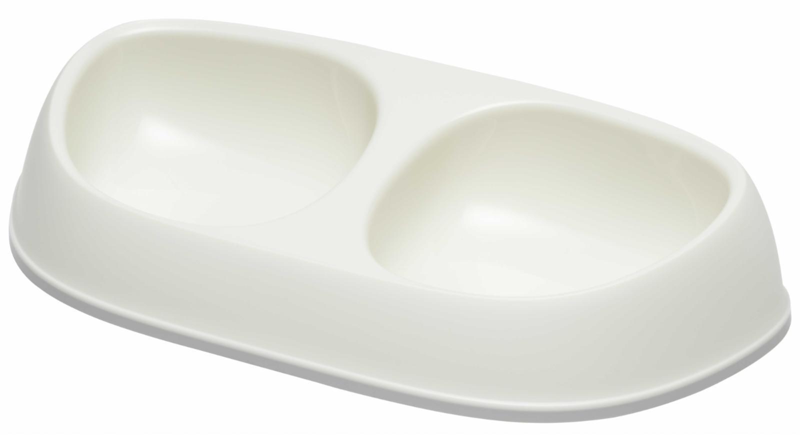 Миска Sensibowls, двойная, 2х200 мл, белый. 2х200 мл