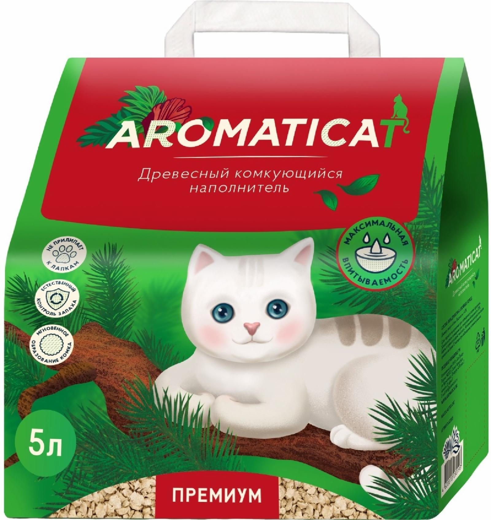 AromatiCat | Древесный комкующийся наполнитель Premium. 2 кг