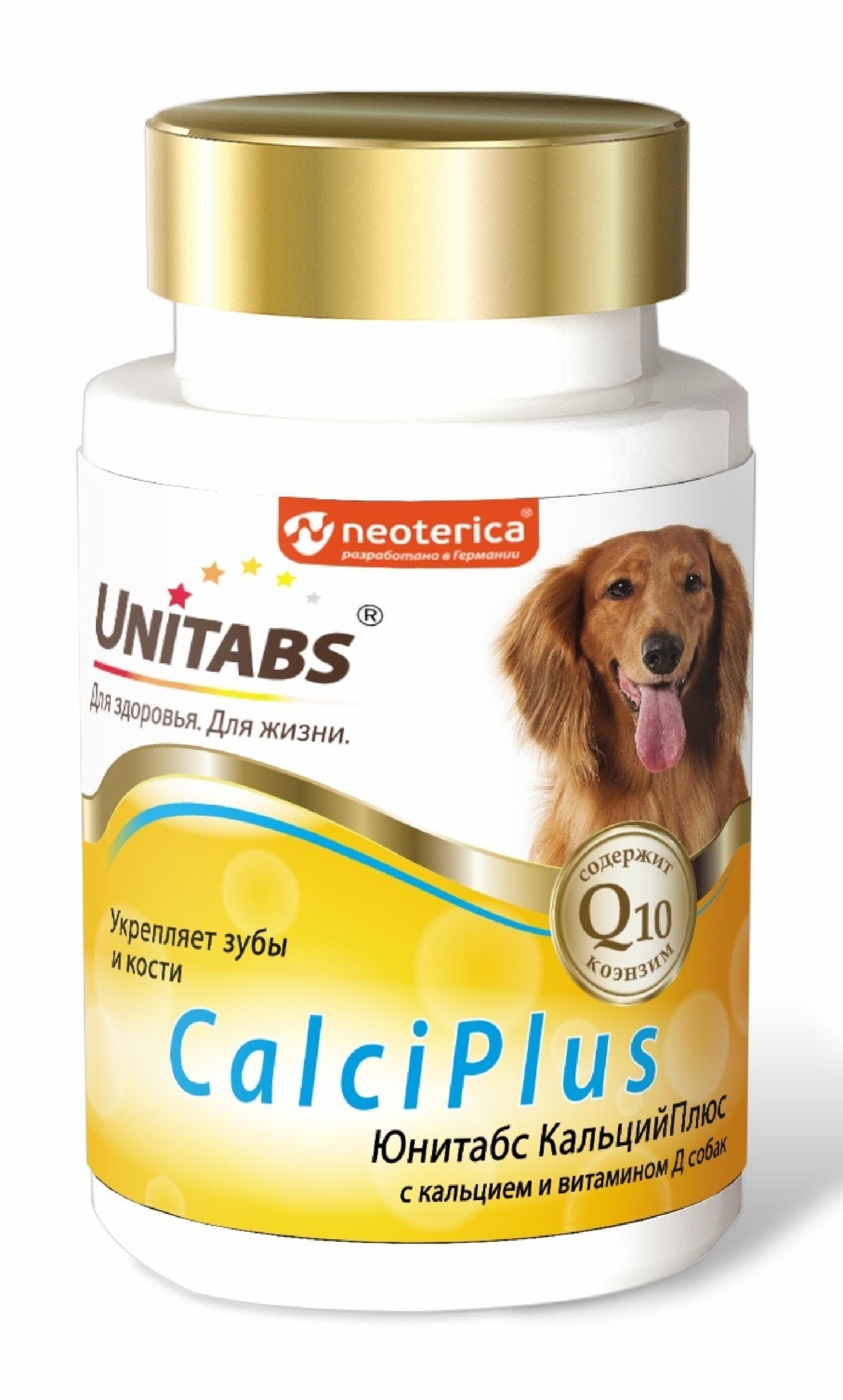 Витамины CalciPlus с Q10 для собак, 100таб. 180 г