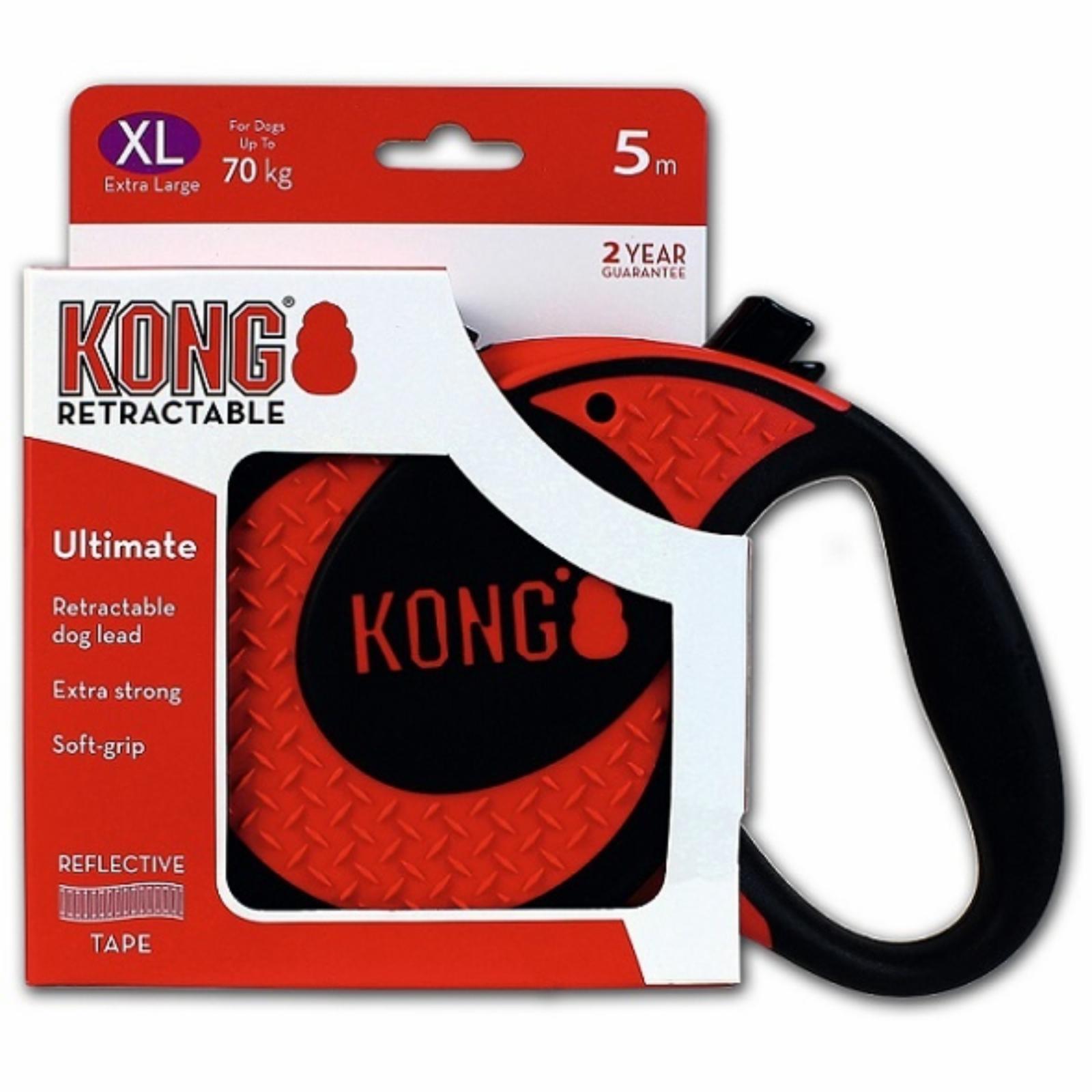 Kong рулетки | Рулетка для собак "Ultimate" красная, лента. 610 г