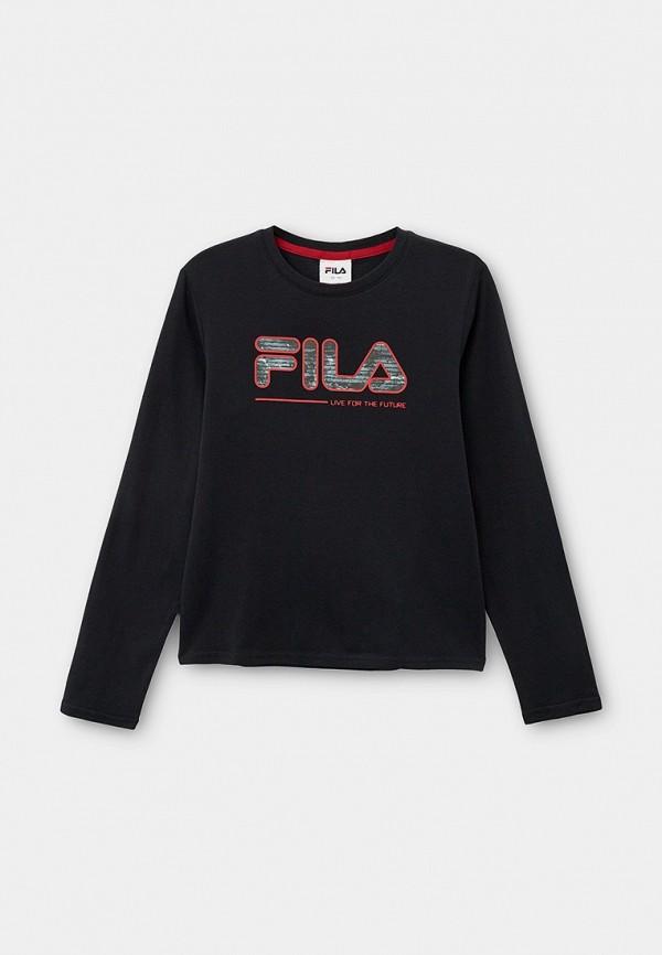 Лонгслив Fila - цвет: черный, коллекция: мульти.