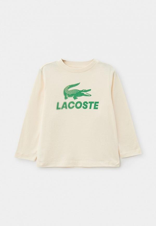 Лонгслив Lacoste - цвет: белый, коллекция: мульти.