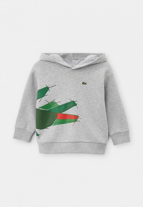 Худи Lacoste - цвет: серый, коллекция: мульти.