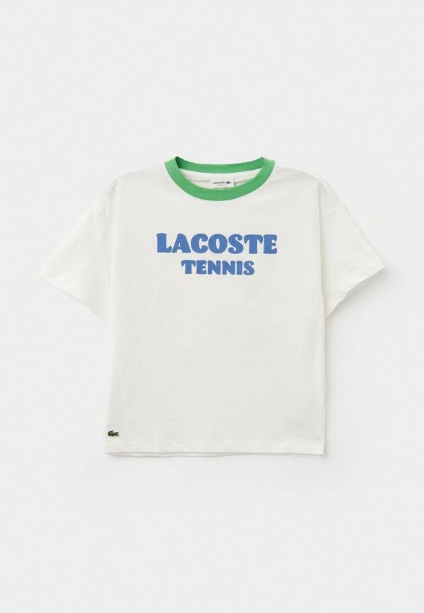 Футболка Lacoste - цвет: белый, коллекция: мульти.