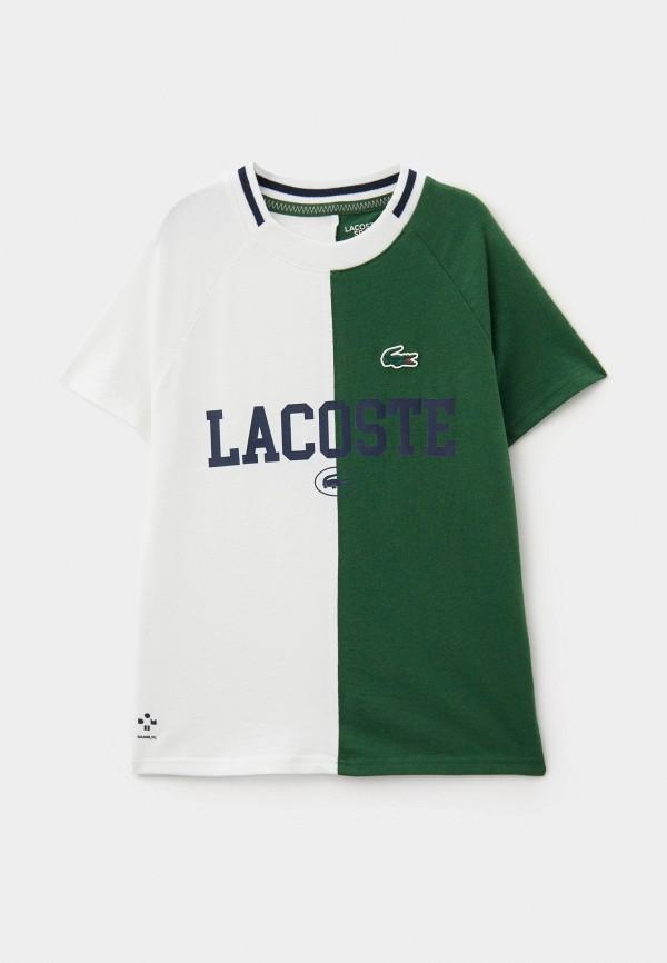 Футболка Lacoste - цвет: зеленый, коллекция: мульти.