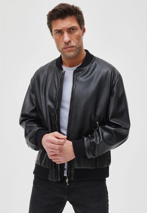 Envylab | Куртка кожаная Envylab - цвет: черный, коллекция: демисезон.
