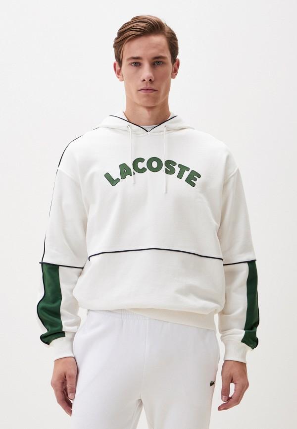 Худи Lacoste - цвет: белый, коллекция: мульти.