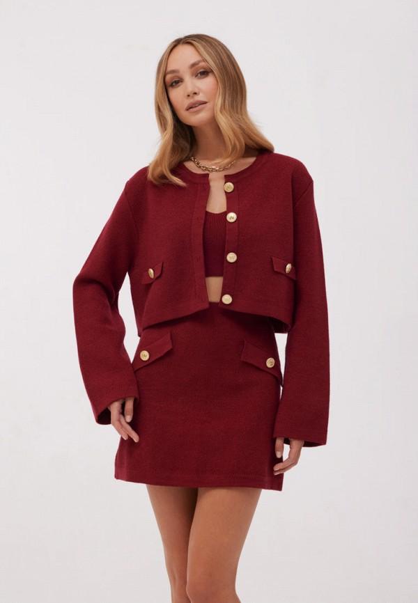 Woolook | Жакет Woolook - цвет: бордовый, коллекция: мульти.