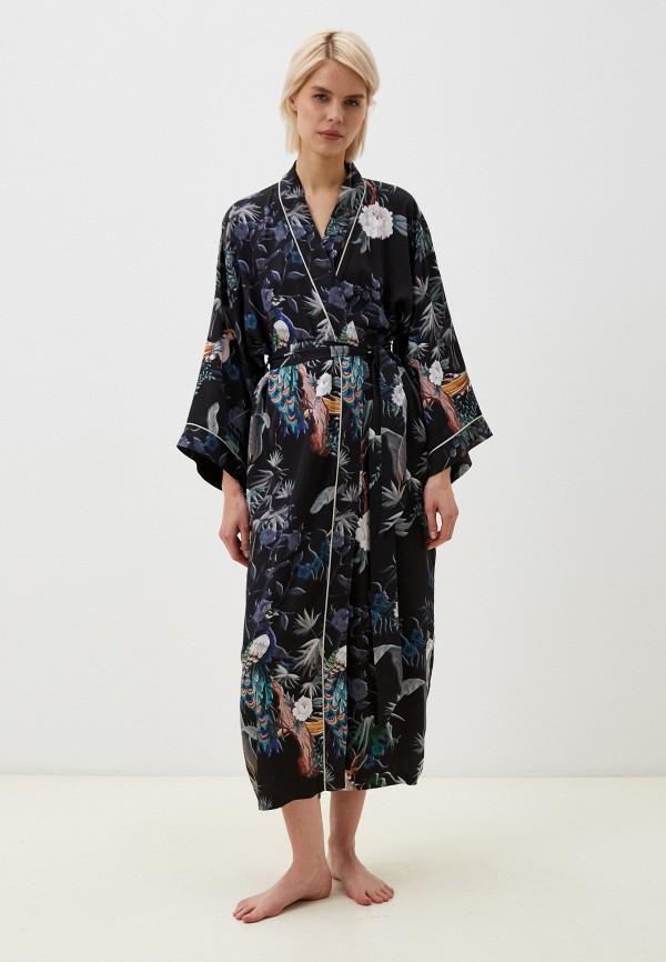 Esfir | Халат домашний Esfir - цвет: черный, коллекция: мульти.