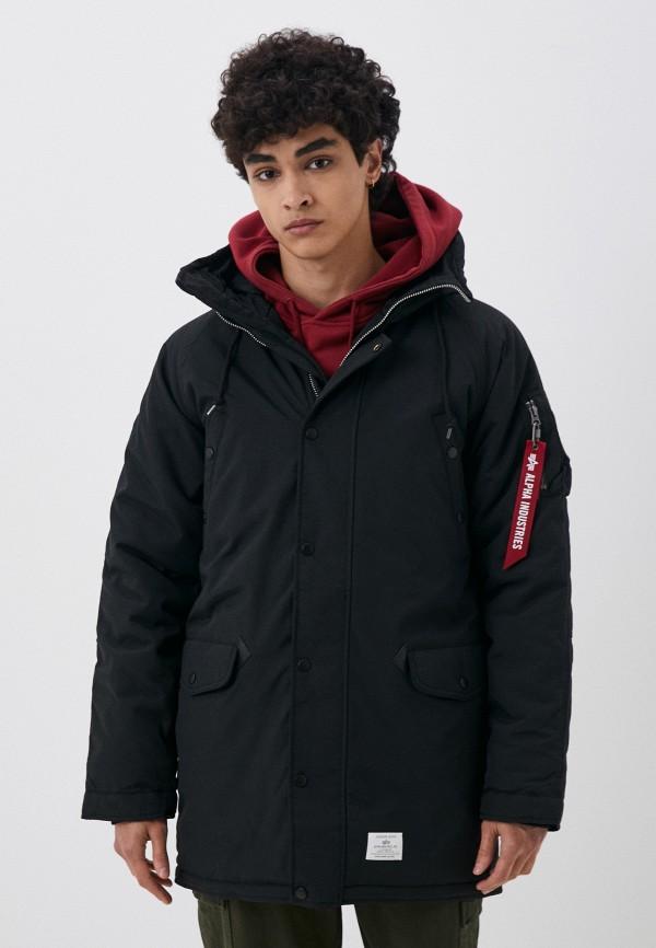 Парка и брелок Alpha Industries - цвет: черный, коллекция: демисезон, зима.