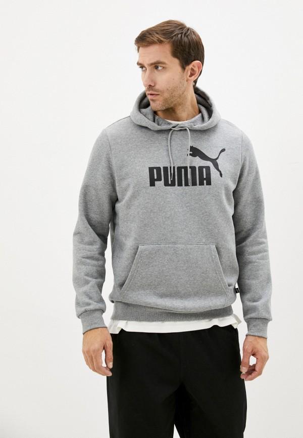 Худи PUMA - цвет: серый, коллекция: мульти.