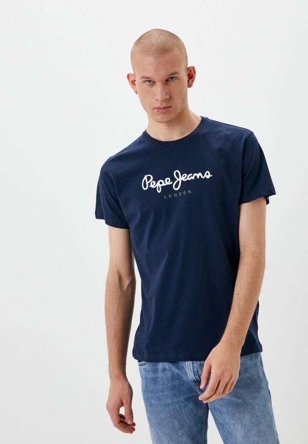 Футболка Pepe Jeans - цвет: синий, коллекция: мульти.