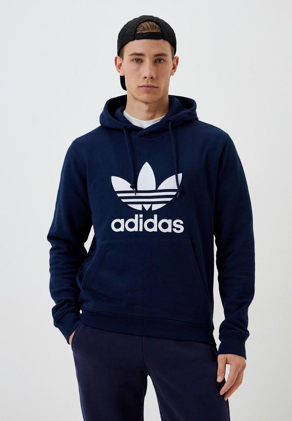 Худи adidas Originals - цвет: синий, коллекция: мульти.