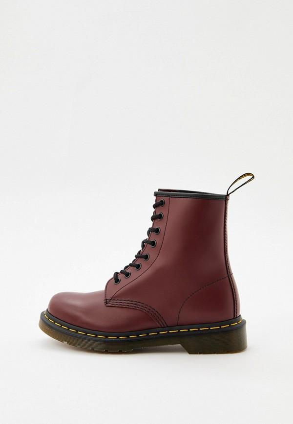 Ботинки Dr. Martens - цвет: бордовый, коллекция: демисезон.