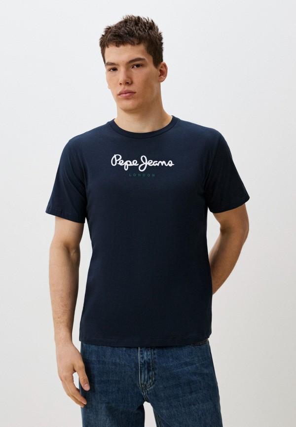 Футболка Pepe Jeans - цвет: синий, коллекция: мульти.