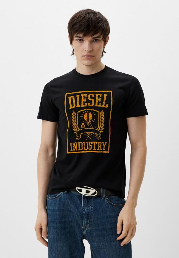 Футболка Diesel - цвет: черный, коллекция: мульти.