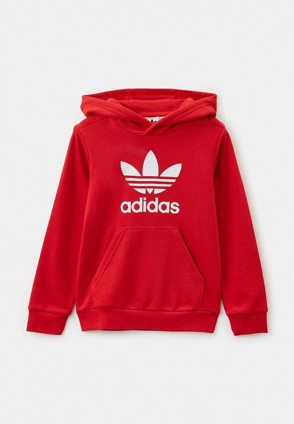 Худи adidas Originals - цвет: красный, коллекция: мульти.