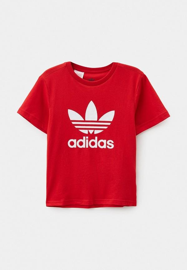 Футболка adidas Originals - цвет: красный, коллекция: мульти.