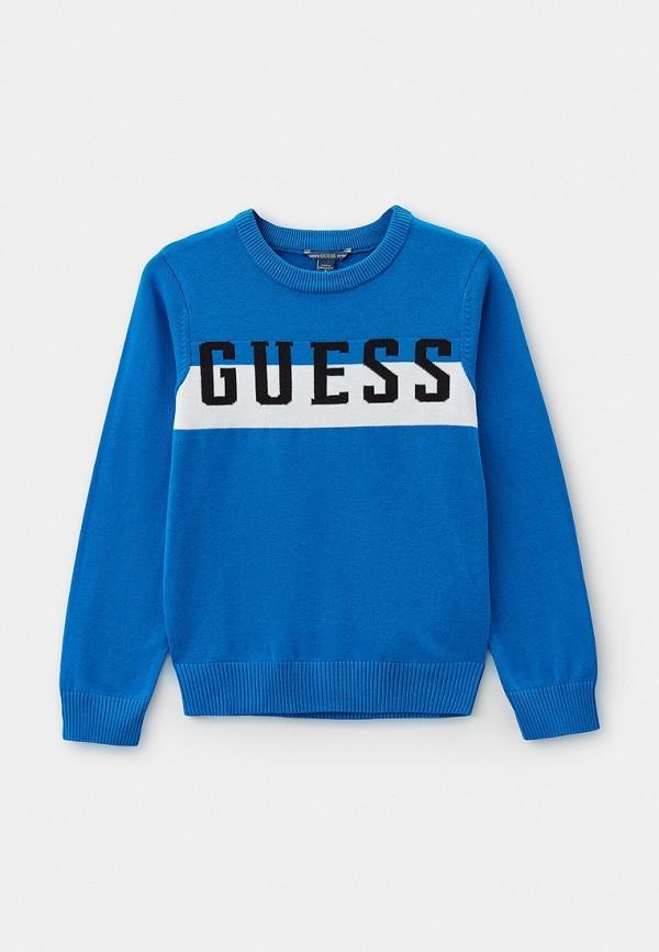 Джемпер Guess - цвет: синий, коллекция: мульти.