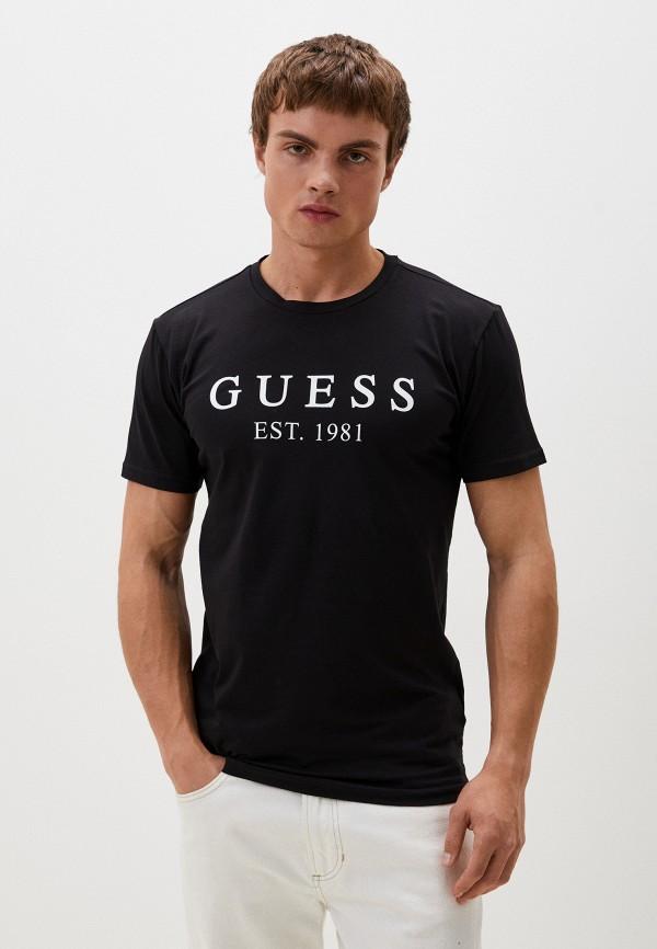 Футболка Guess - цвет: черный, коллекция: мульти.