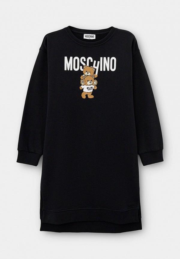 Платье Moschino Kid - цвет: черный, коллекция: мульти.