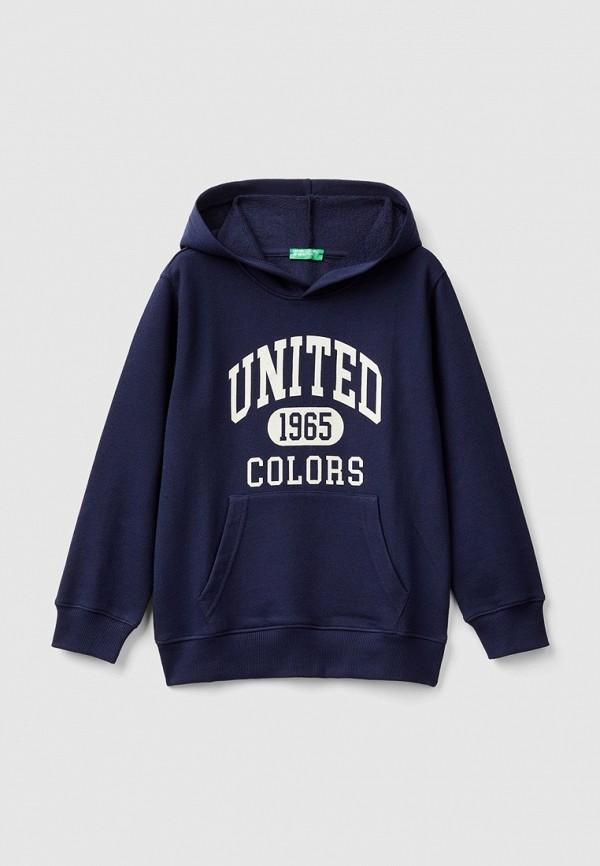 Худи United Colors of Benetton - цвет: синий, коллекция: мульти.