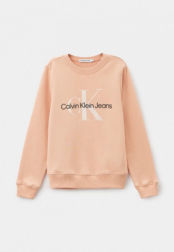 Свитшот Calvin Klein Jeans - цвет: бежевый, коллекция: мульти.