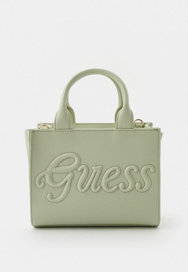 Сумка Guess - цвет: зеленый, коллекция: мульти.