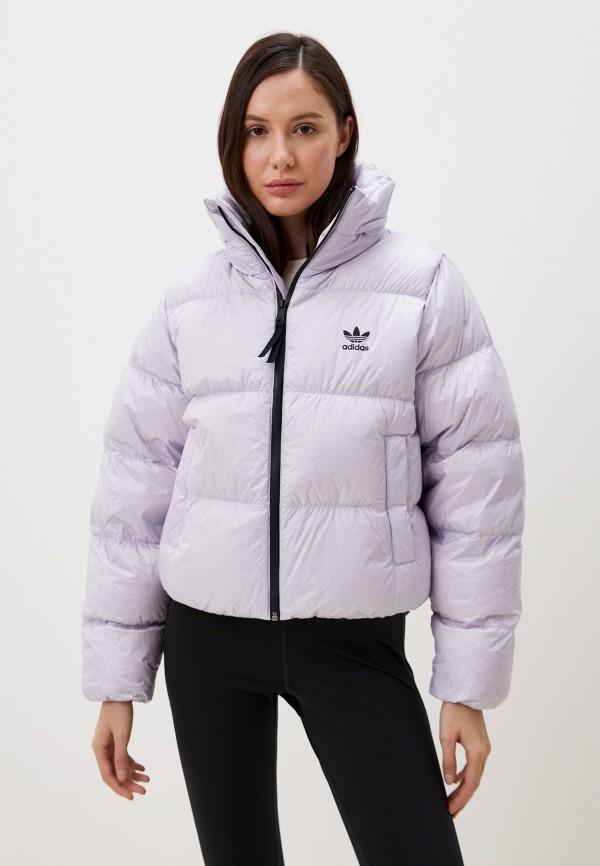 Пуховик adidas Originals - цвет: фиолетовый, коллекция: демисезон, зима.