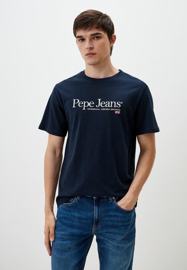 Футболка Pepe Jeans - цвет: синий, коллекция: мульти.