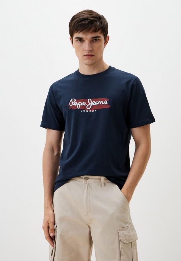 Футболка Pepe Jeans - цвет: синий, коллекция: мульти.