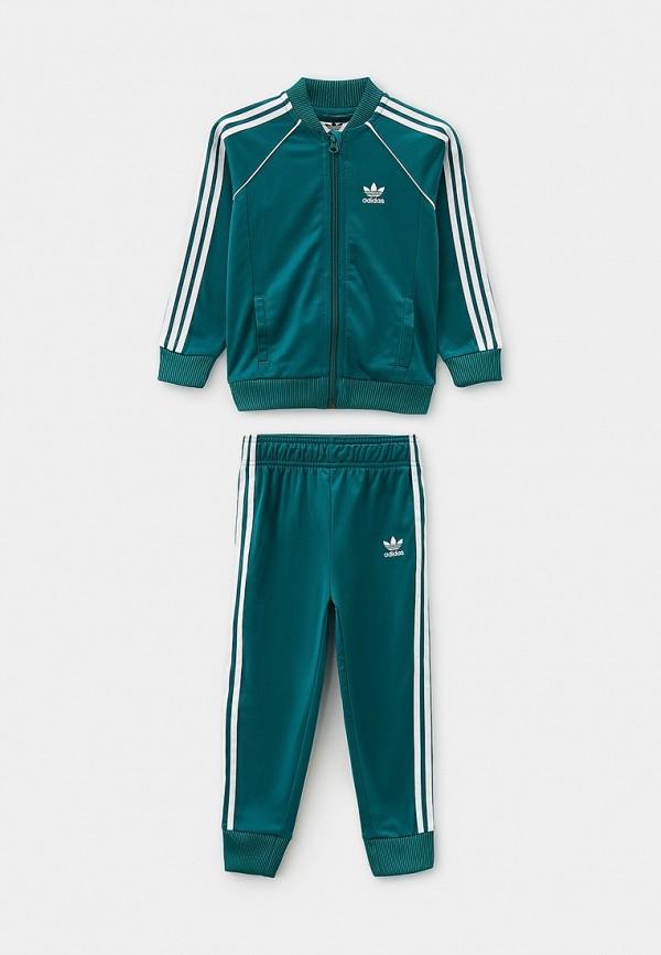 Костюм спортивный adidas Originals - цвет: бирюзовый, коллекция: мульти.