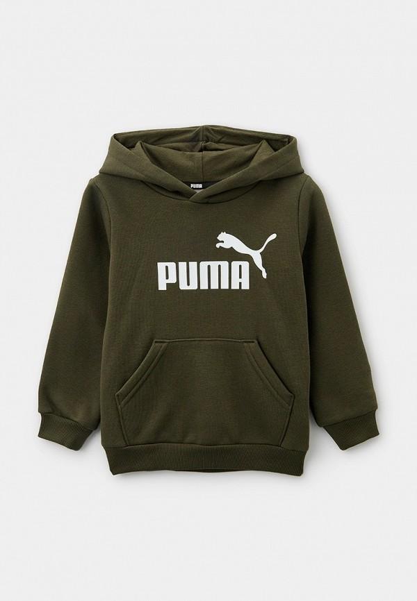 Худи PUMA - цвет: хаки, коллекция: мульти.