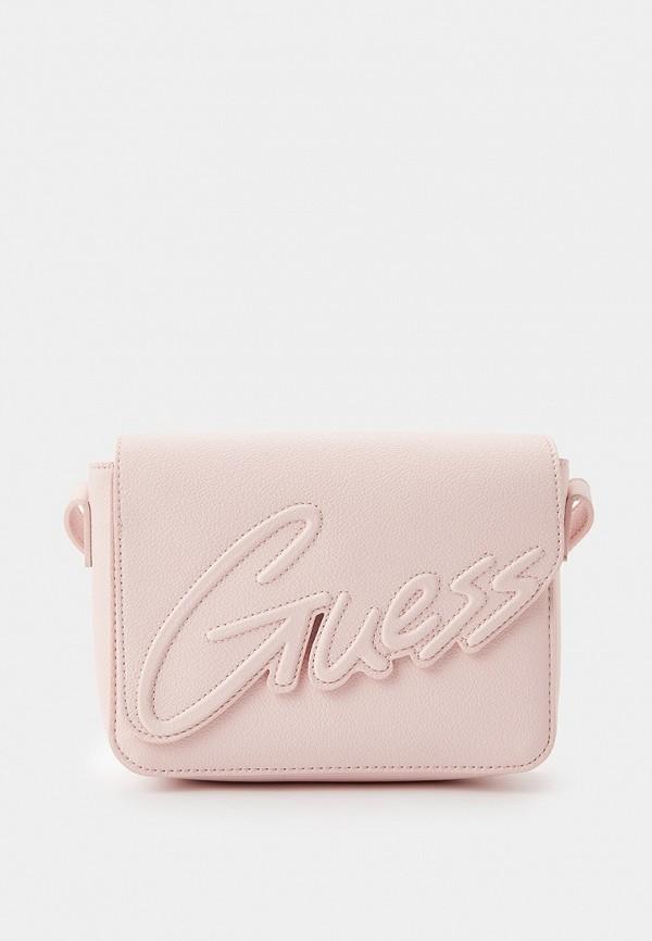 Сумка Guess - цвет: розовый, коллекция: мульти.