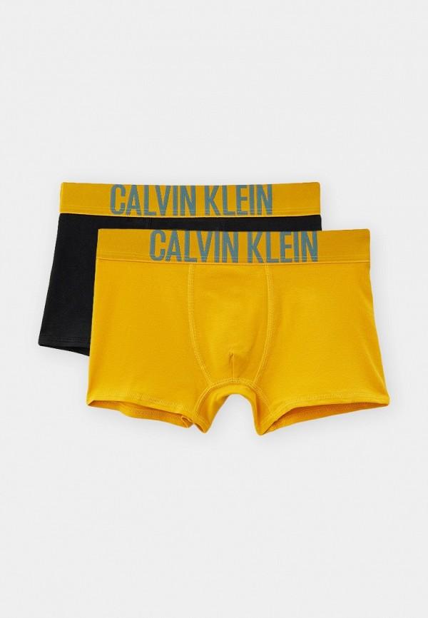 Трусы 2 шт. Calvin Klein - цвет: желтый, черный, коллекция: мульти.