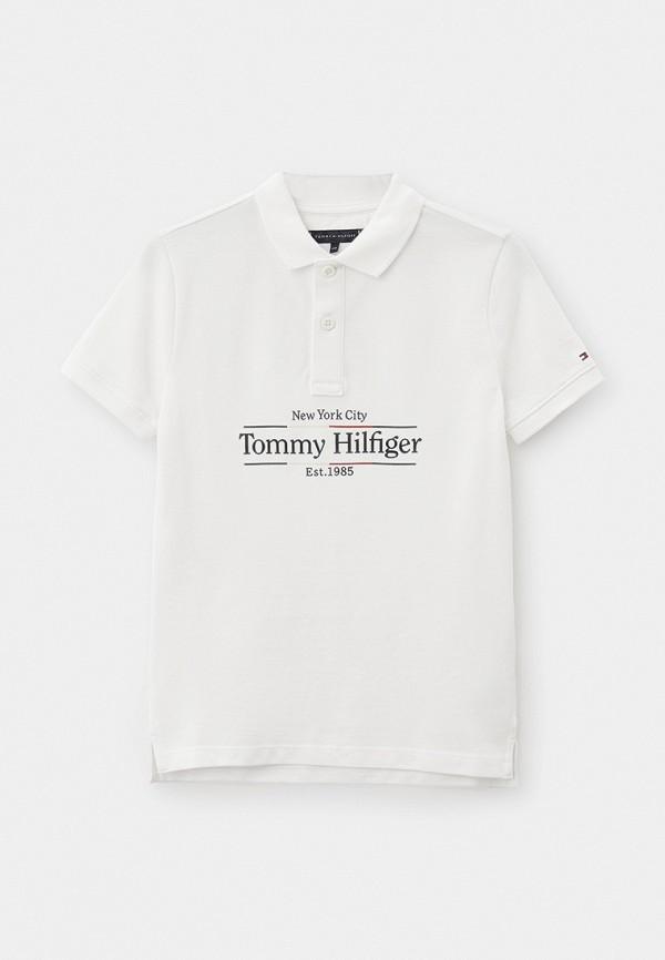 Поло Tommy Hilfiger - цвет: белый, коллекция: мульти.