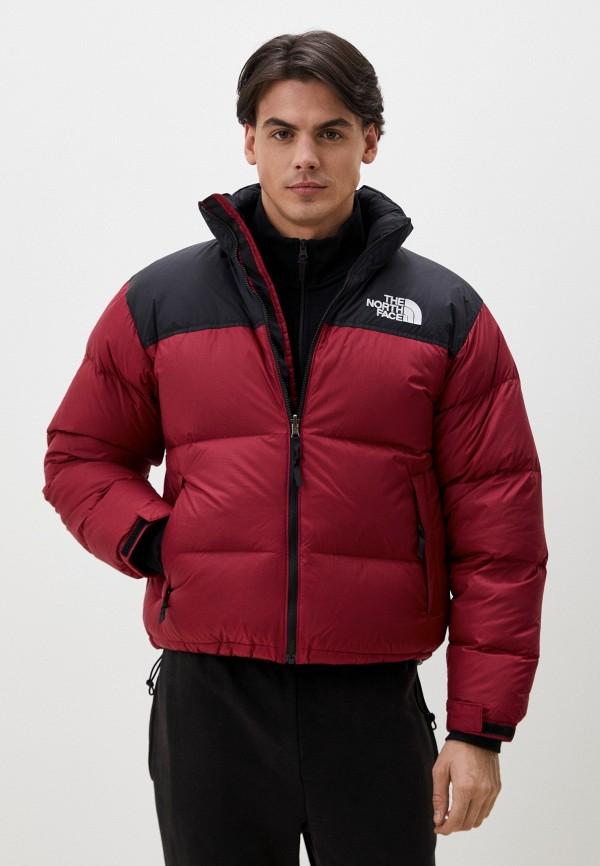 Пуховик The North Face - цвет: бордовый, коллекция: демисезон, зима.