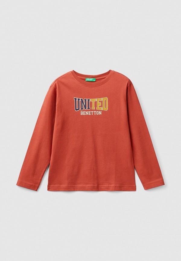 Лонгслив United Colors of Benetton - цвет: красный, коллекция: мульти.