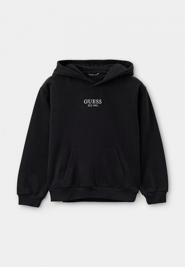 Худи Guess - цвет: черный, коллекция: мульти.