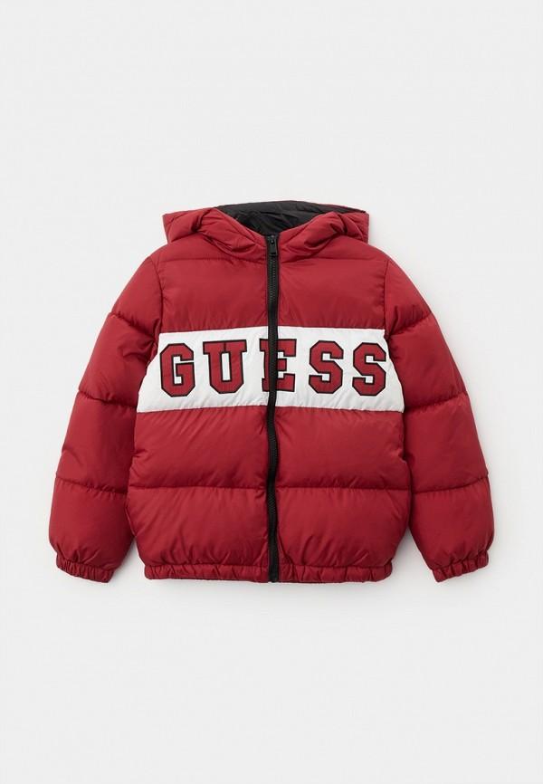 Куртка утепленная Guess - цвет: красный, коллекция: демисезон.