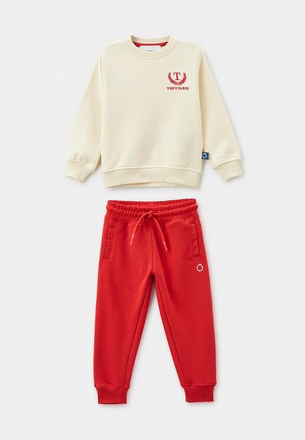 Костюм спортивный Trussardi Junior - цвет: бежевый, красный, коллекция: мульти.